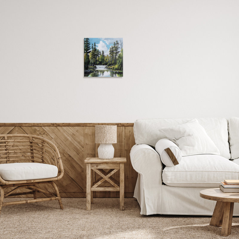 Avant la chute, toile de paysage, design par Bill Saunders, H 17 po x l 17 po
