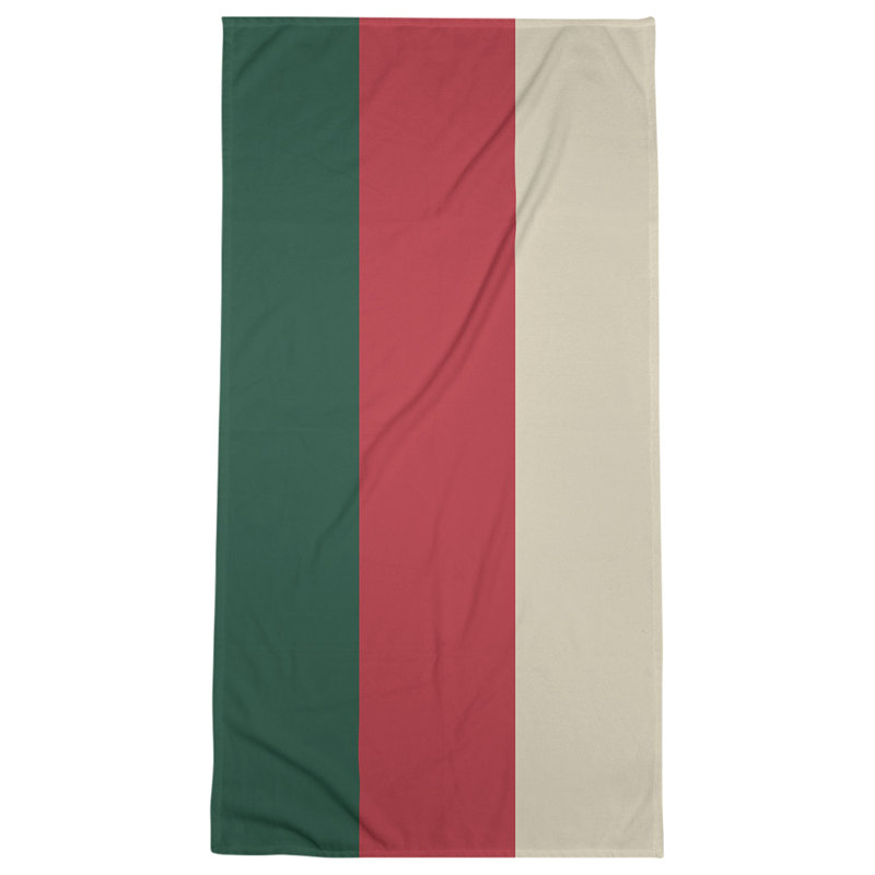 Lightweight Bath Towel, Forest Green/Iron Range Red/Minnesota Wheat, Poly/Cotton