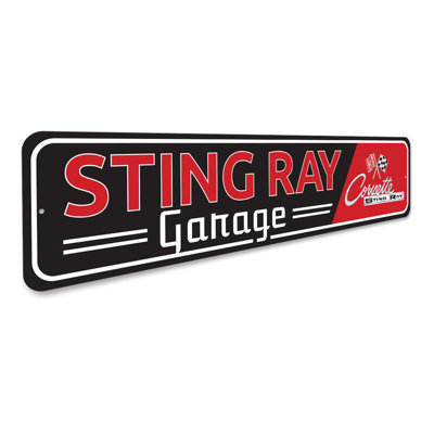 Sting Ray Corvette Aluminum Sign