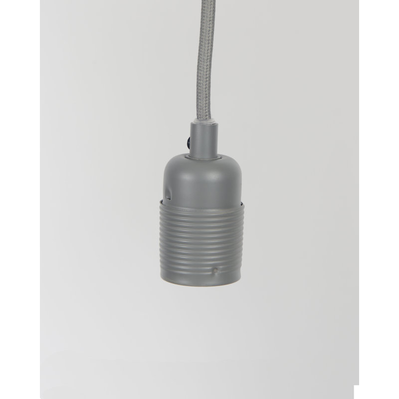 Luminaire suspendu E27 gris / câble gris, Gris