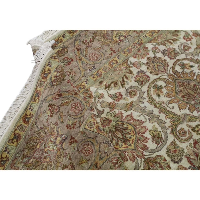 Tapis oriental brun / ivoire noué à la main