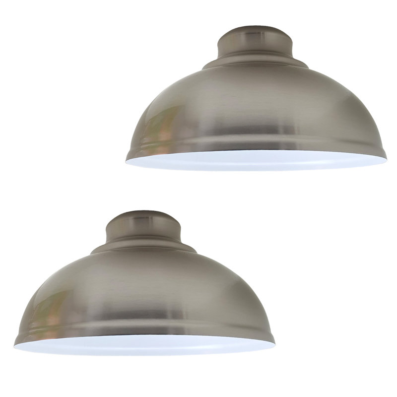 17cm H Metal Curvy Lamp Shade ( Uno ), Satin Nickel