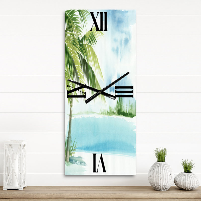 Horloge murale Palm Beach Resort at Dawn I, Grand