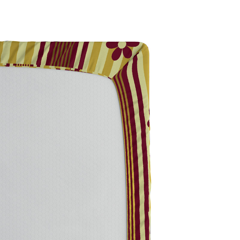 Microfiber Floral Fitted Sheet, Full Fitted Sheet