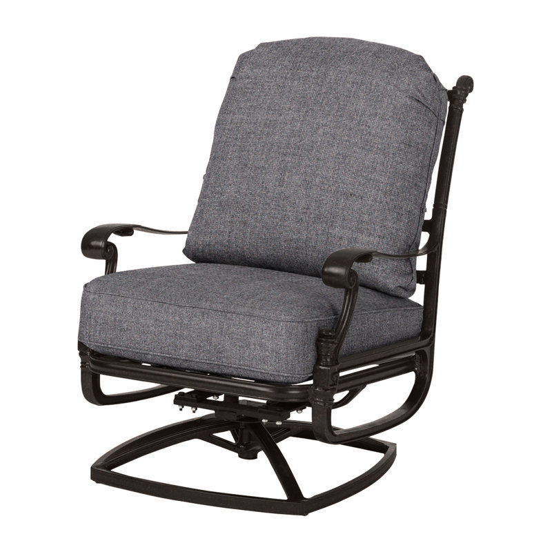 Florence Outdoor Rocker Chair, Cast Slate Sunbrella® Plainweave, Desert Bronze