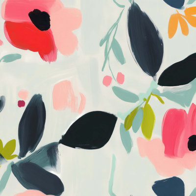 Vibrant Strokes & Stems 1 - Unframed