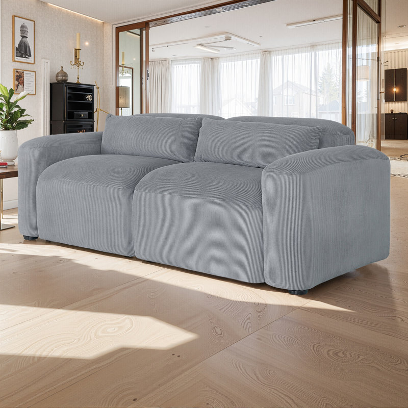 Asmin 2 Seater Corduroy Loveseat