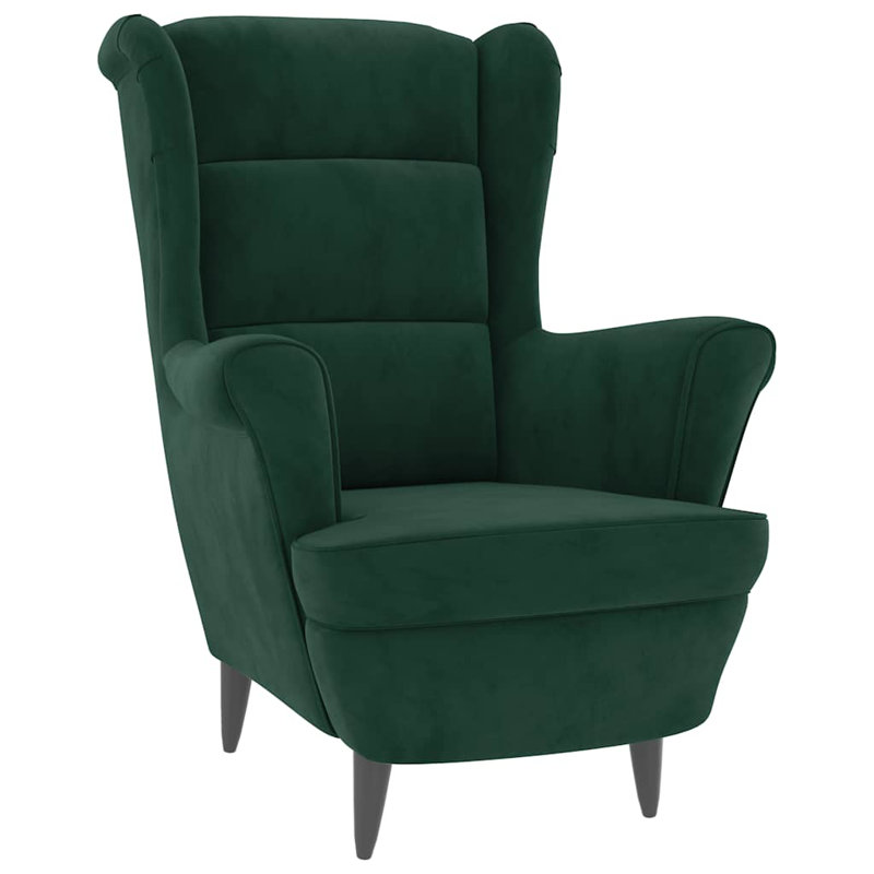 Jelez armchair, Polyester vert foncé