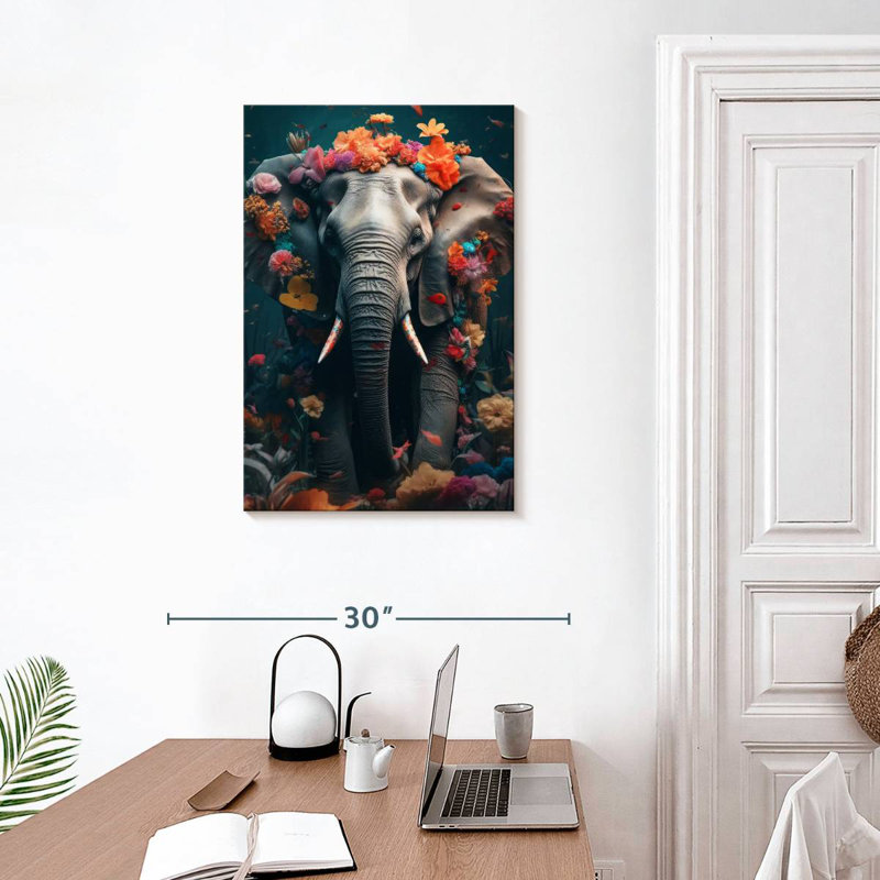 Brampt Elephant Flowers, 30" H x 20" W