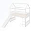 Lit mezzanine simple gris avec glissade-667752441