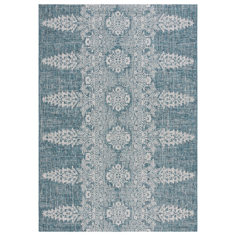 Courtyard Performance Floral Indoor/Outdoor Area Rug, Rectangle 6'7" x 9'6"