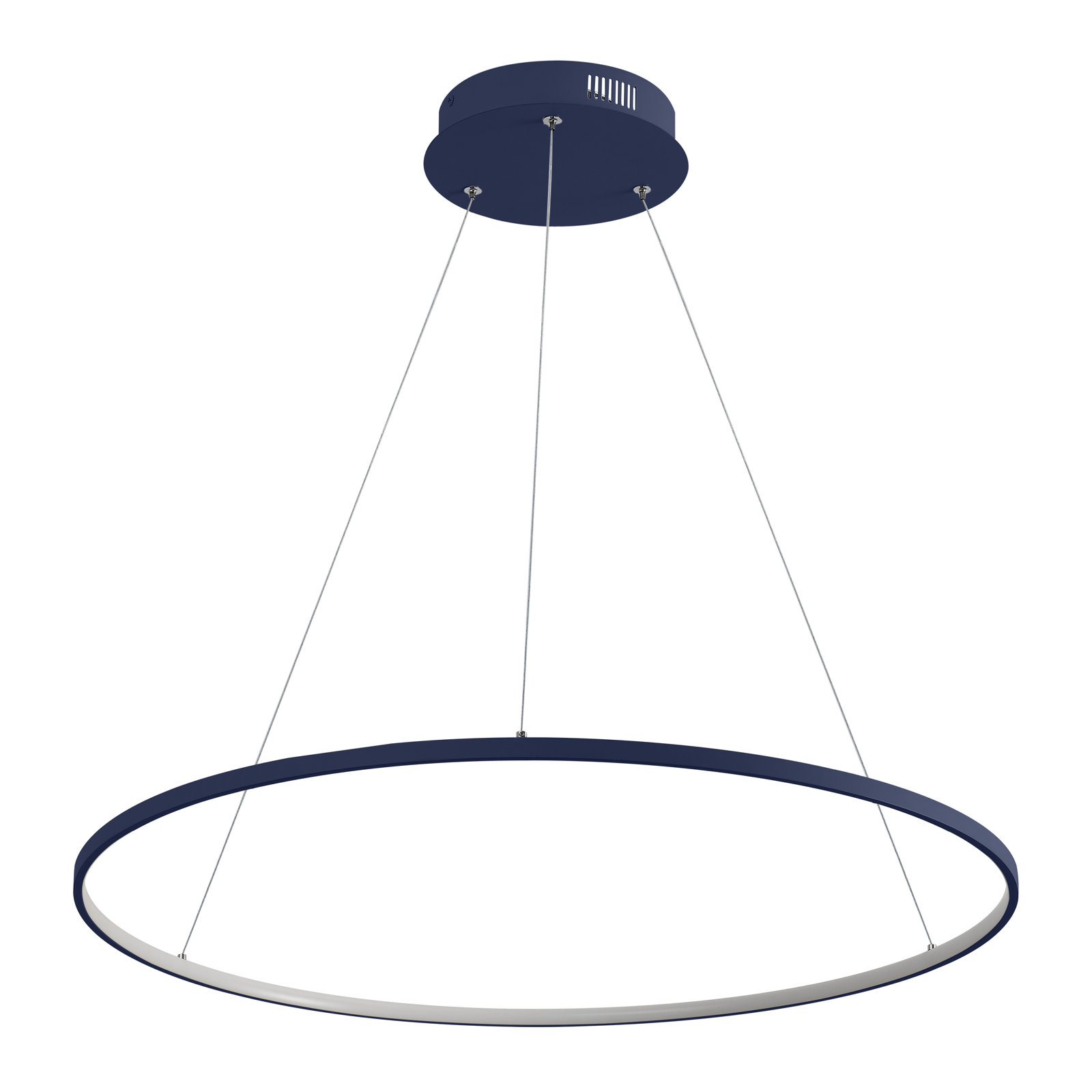 Odin Single Light Dimmable LED Pendant, 0.75" H x 34.88" W x 34.88" D, Navy