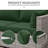 8-Piece Outdoor 4" Replacement Cushion Set Seat/Back Cushion(Set Of 3 Seats, 3 Backs, 2 Short Backs)-263363188