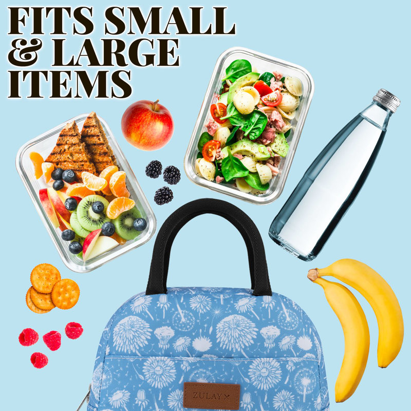 Zulay Kitchen Reusable Insulated Lunch Tote Bag