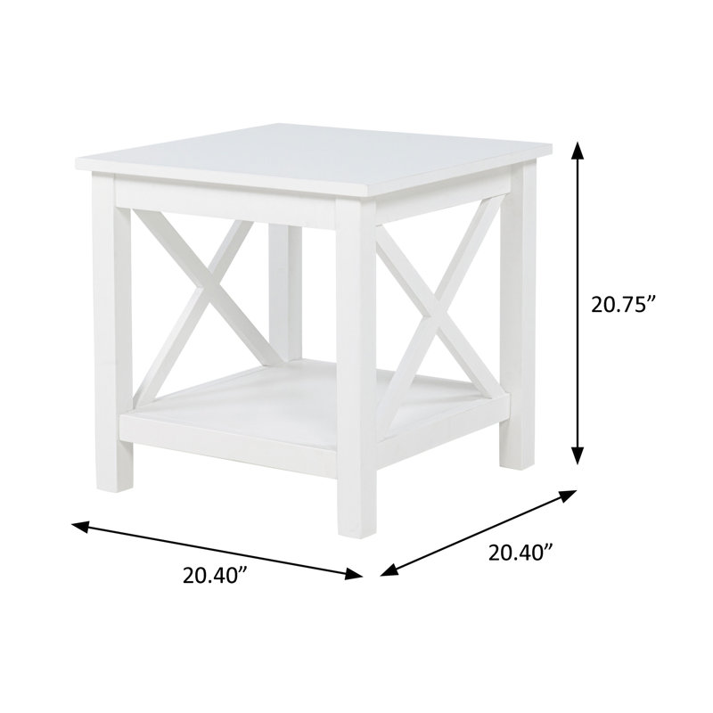 Table de bout l 20,4 po, blanc