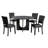 Modern 5-Piece Solid Wood Dining Table Sets For 4, Kitchen Table Set With 4 Upholstered Chairs-1162023891