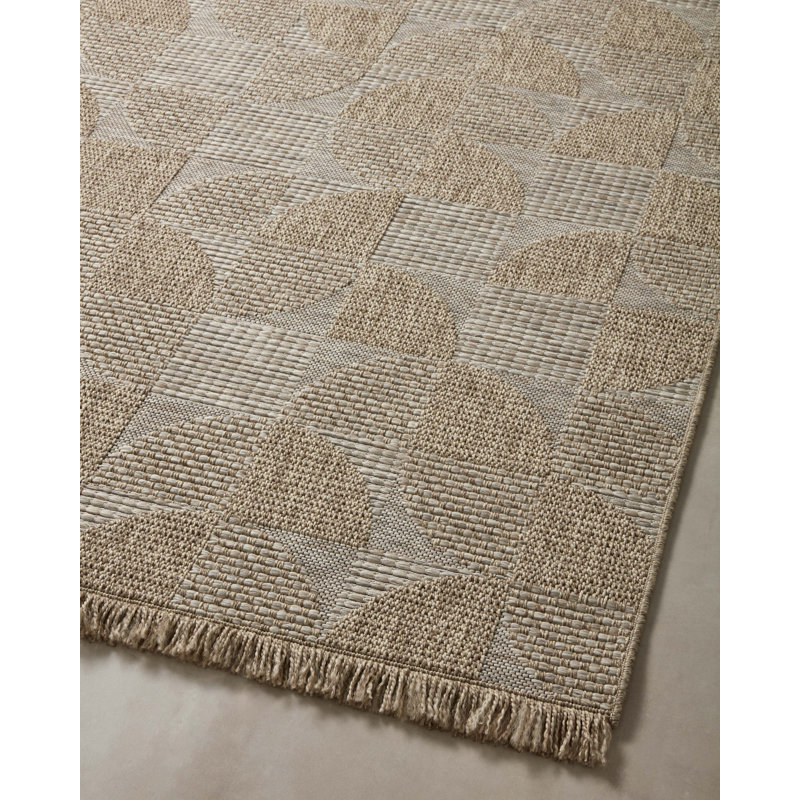 Gray Geometric Flat Woven 4' x 6' Washable Synthetic Rug