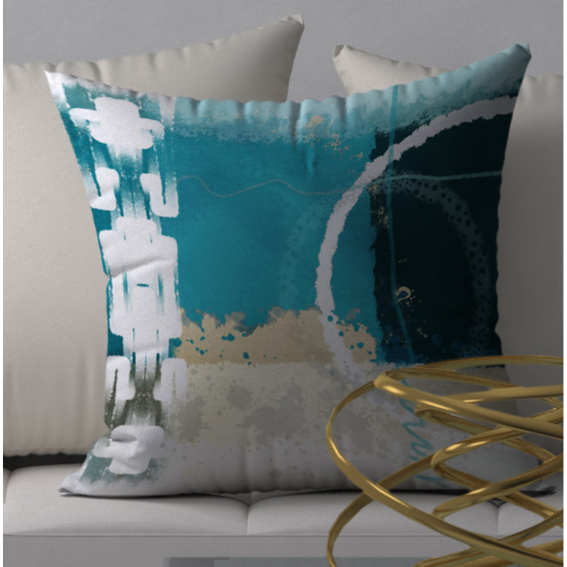 Magnifique housse de coussin décorative carrée/insert, 18 po x 18 po