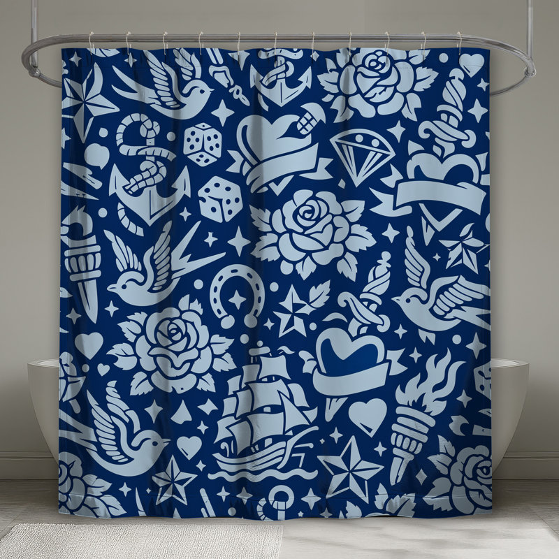 Rideaux de douche Nautical, L 70 po x H 84 po