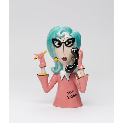 DollyMama "The Boss" Lady Vase- 6"H 