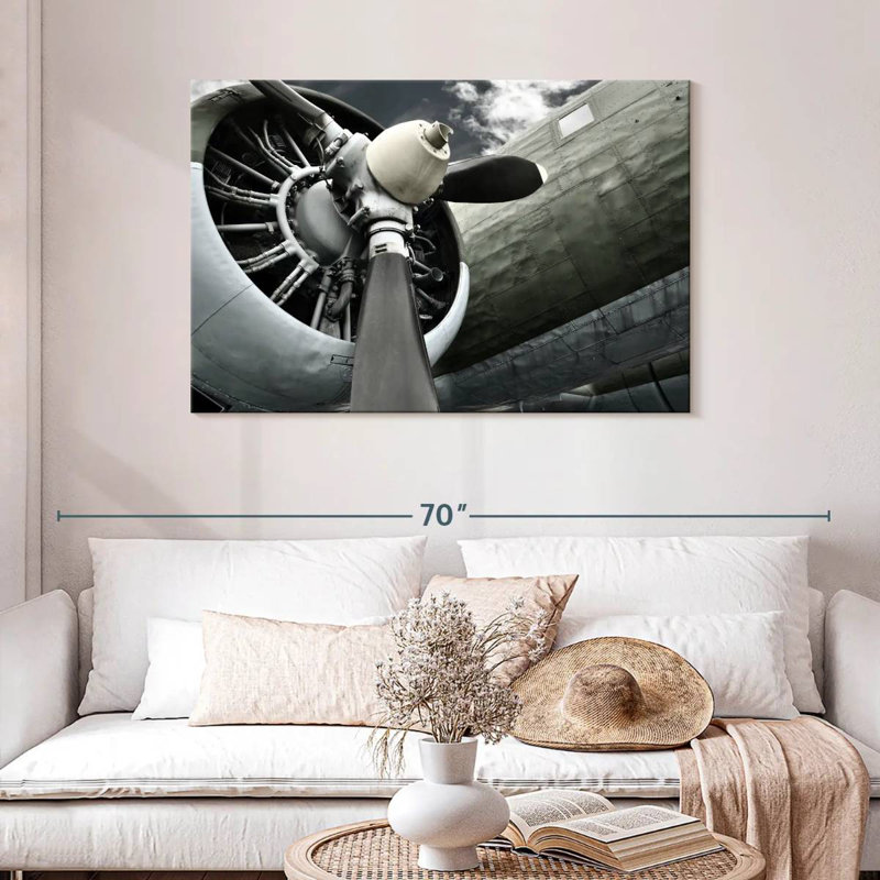 Mehar Black Propeller, 30" H x 45" W