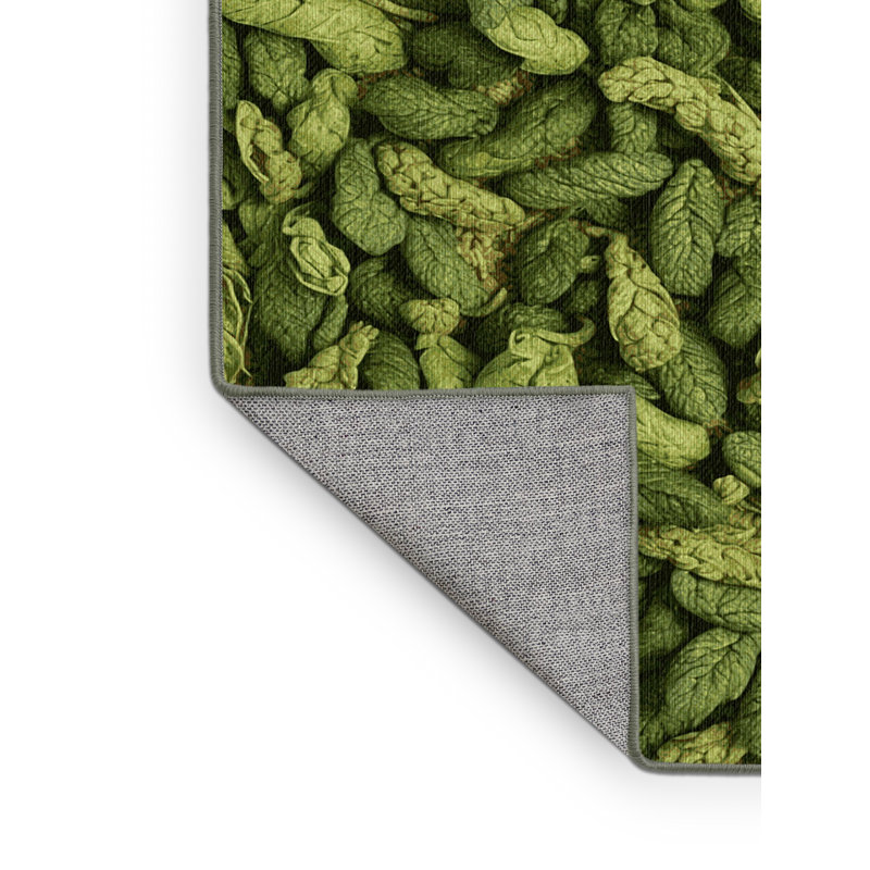  Tapis lavable avec luzerne et légumes, Carré 6 pi