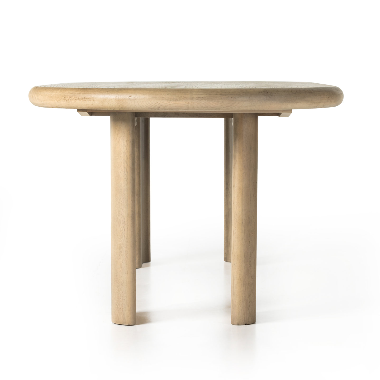 Rima 87'' Extendable Oval Dining Table, Light Oak Veneer