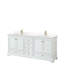 Meuble-lavabo double autoportant Deborah avec plateau en quartz-98213892-98142013-98142016