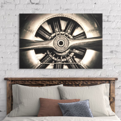 «Vintage Plane Prop», reproduction de photo sur verre