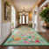 Groner Large Flower Living Room Rug Washable Bedroom Rug Non-Slip Colorful Vintage Accent Floor Carpet For Home Decor