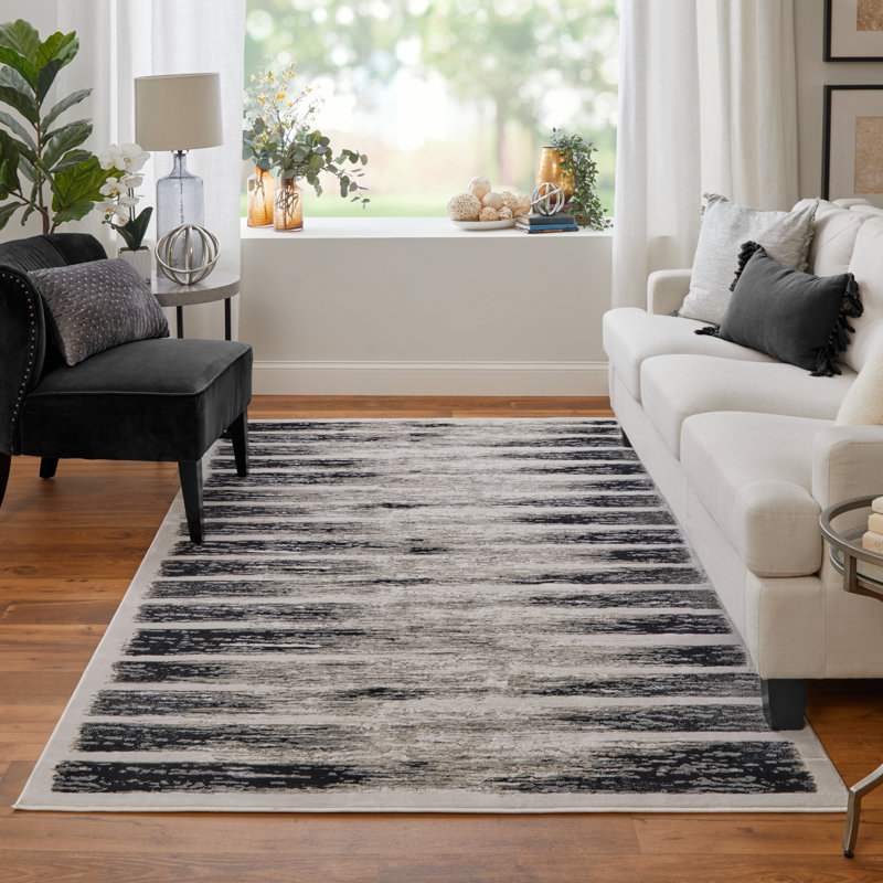 Tapis gris Jewel, Rectangle 7 pi 10 po x 10 pi