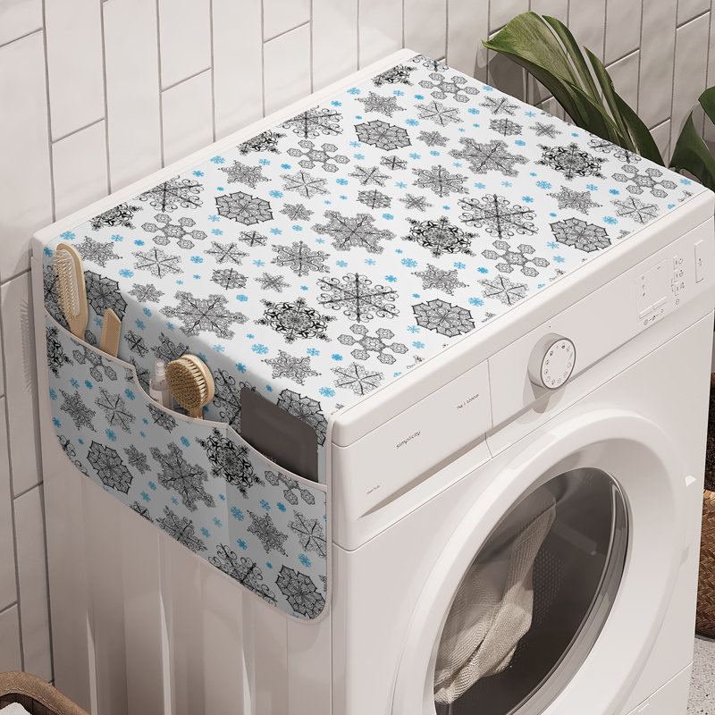 East Urban Home Snowflake Washing Machine Organizer Pack Of 2 47" X 18.5"
