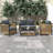 Patio 4 Pieces Brown PE Wicker Sofa Set