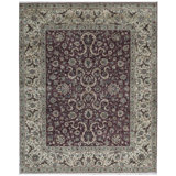 Mountain King Wool Oriental Area Rug in Rust/Ivory/Green