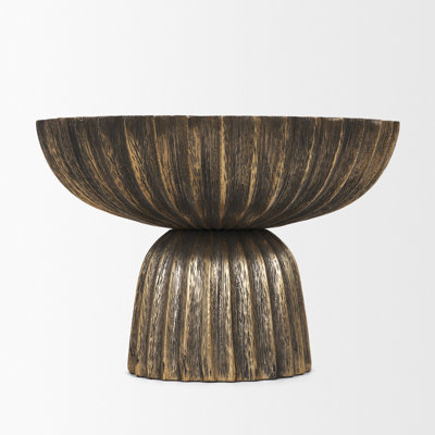 Ciaran Fluted Textured Metal Decorative Bowl