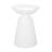 Suma Outdoor Side End Table Set Of 2, Round Top, Pedestal, White Iron-121489371