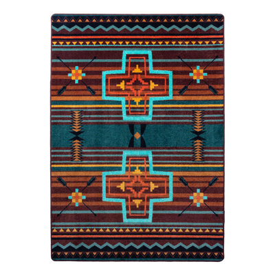 Tapis brun de style sud-ouest Martinek