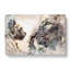 Lion Cub With Its Mother In Abstract - Wrapped Canvas-55365081
