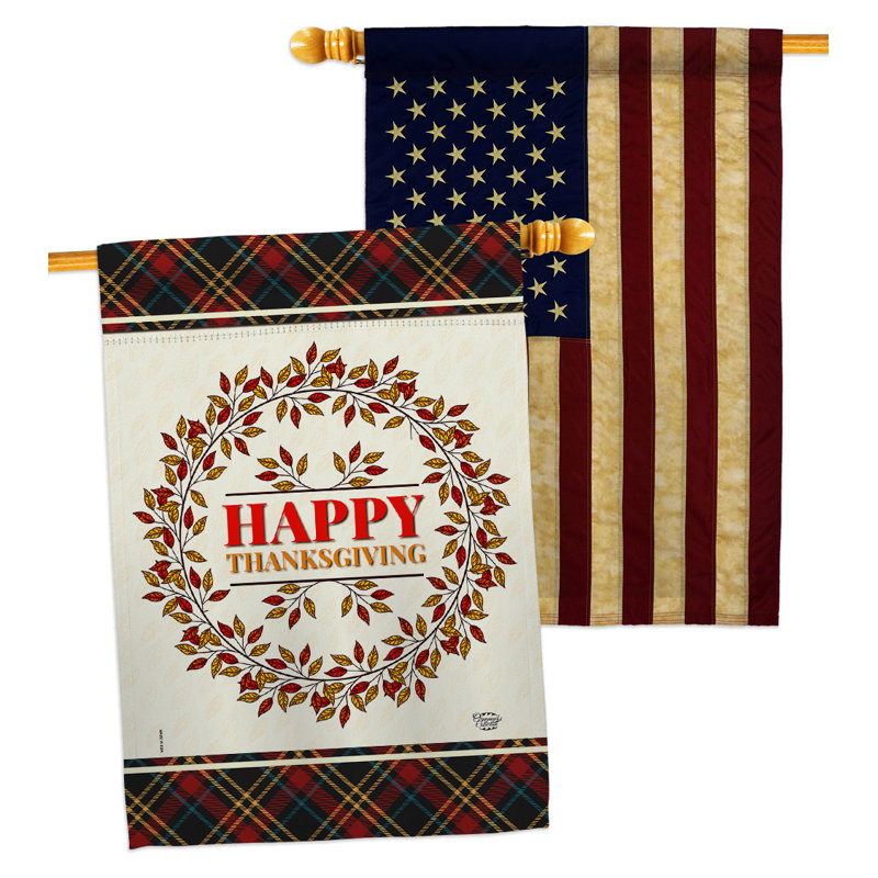 Drapeau de maison en polyester 2 côtés 3 pi 3 po x 2 pi