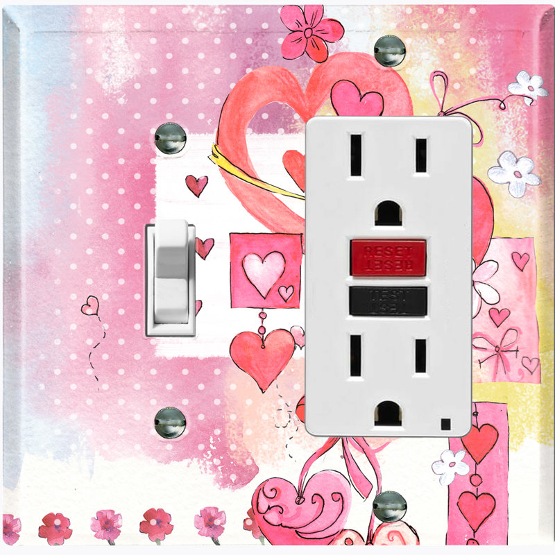Patterned 2 - Gang Combination Plate Standard Combination Wall Plate