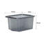 Wham Crystal 28L Plastic Storage Box Pack of 5 Tint Smoke