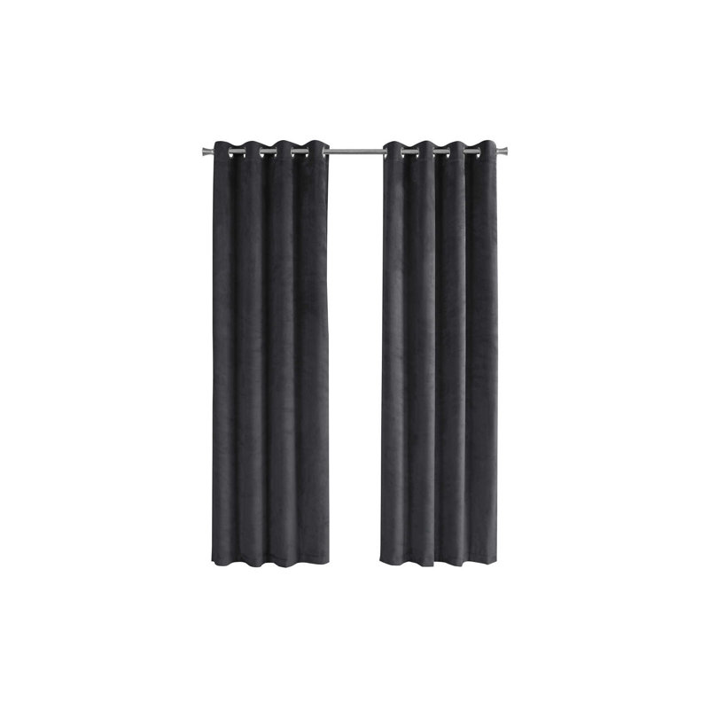 Ensemble de rideaux obscurcissant avec œillets gris (2 panneaux, l 54 po x L 95 po)