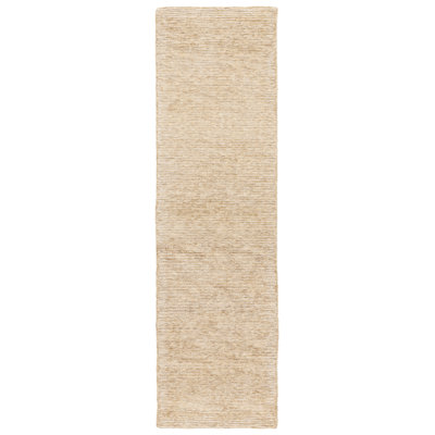 Ebony Hand Tufted Wool Cotton Rug in Ivory/Gold