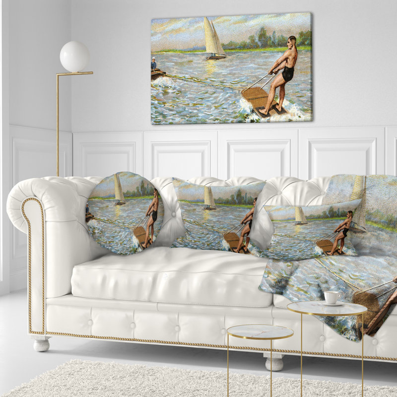 Coussin décoratif ski nautique