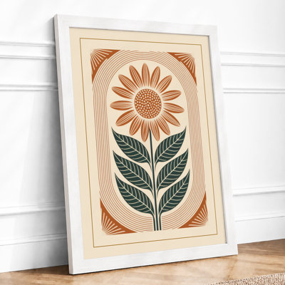 Sunflower Study Botanical - Framed Print