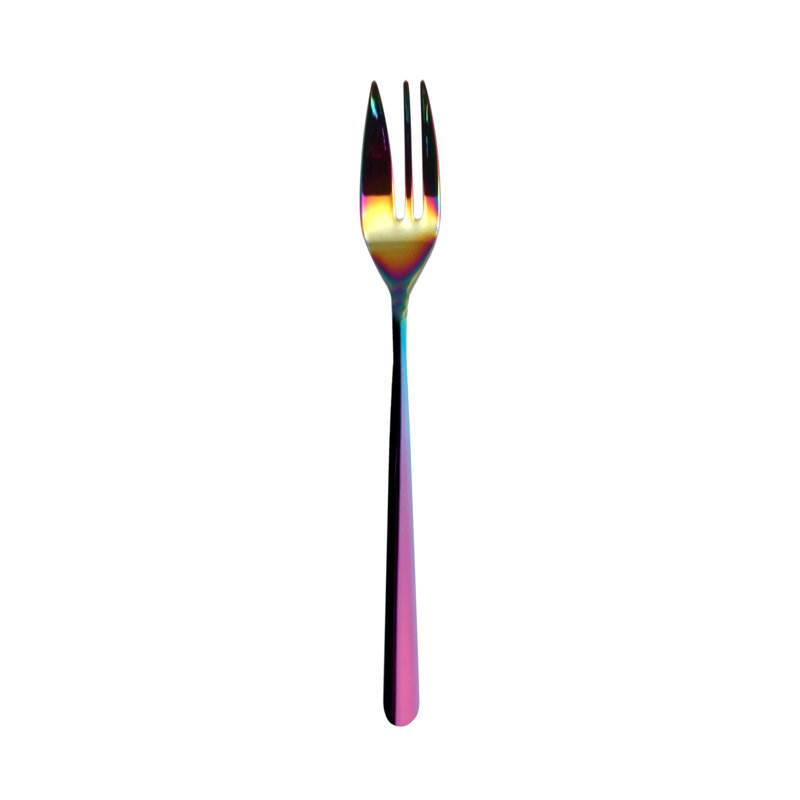 Linea Cake Fork - 48 Pieces, Rainbow