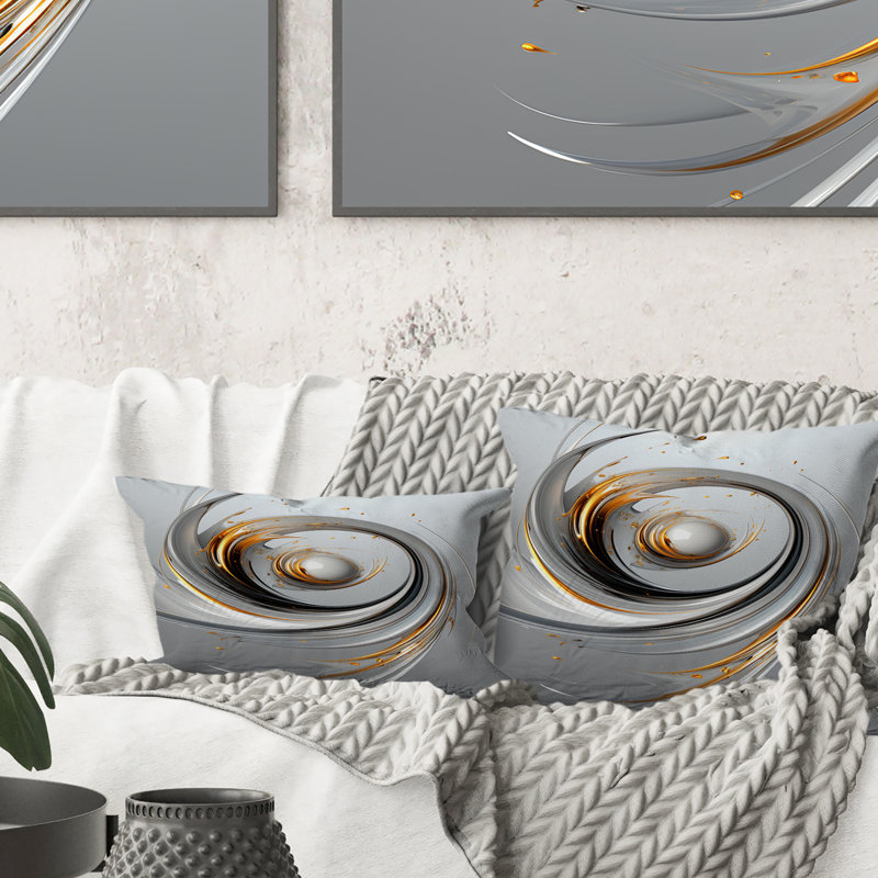 Coussin Wild Wild of Ambition White Abstract Swirl III - Abstract Shapes