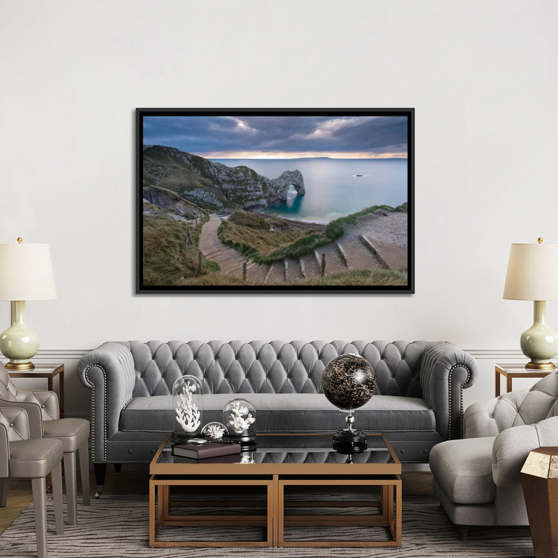 « durdle porte », reproduction de photo sur toile tendue, H 8 po x l 12 po x P 0,75 po, Toile tendue, Pas de tapis