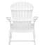 Chaise d'extérieur blanche en bois, pliable et compacte, pliable, style rustique, poids de 30,86 lb-1104271533