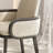 Beige Solid back arm Chair(Set of 2)